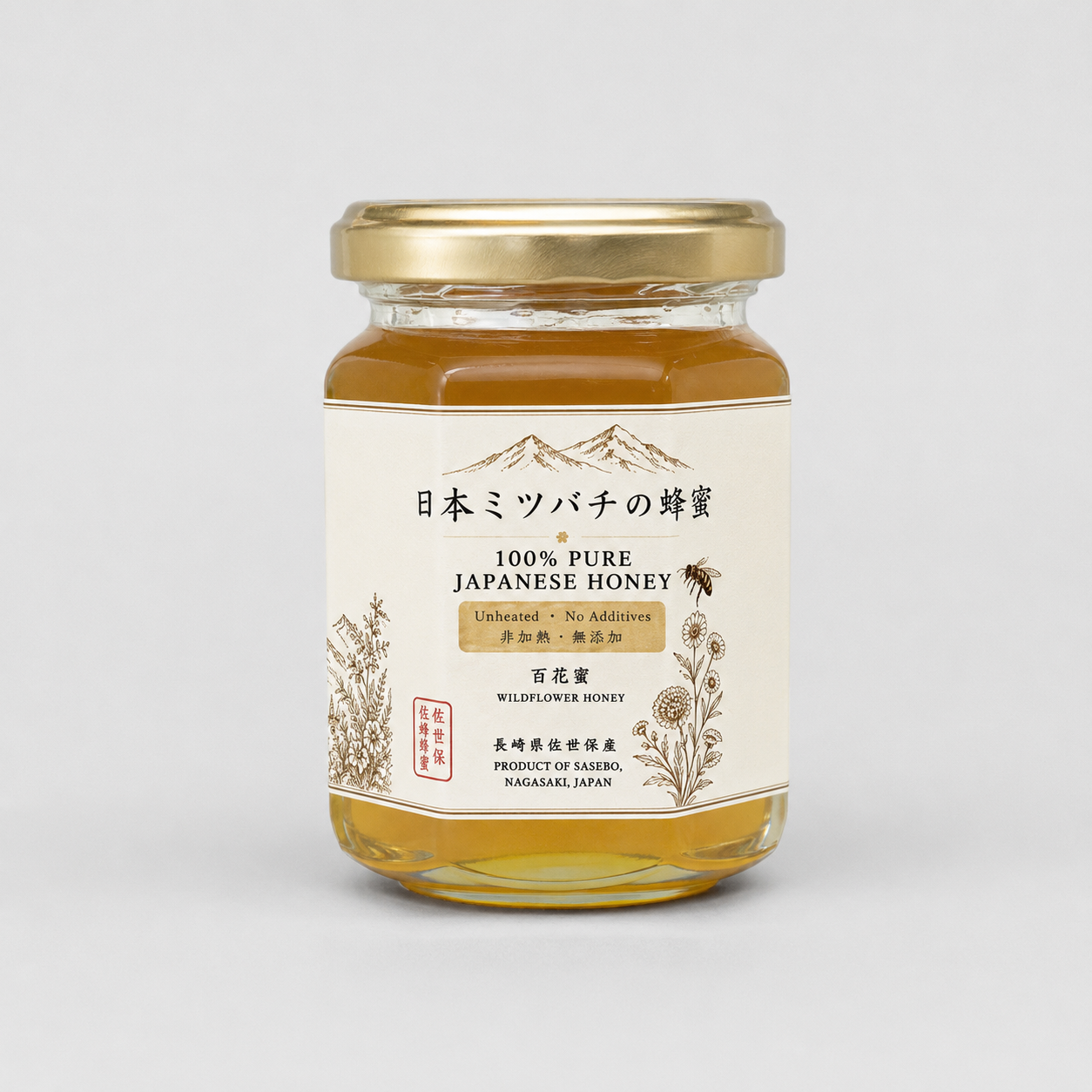 Pure Honey Jar from Japanese Honey bees